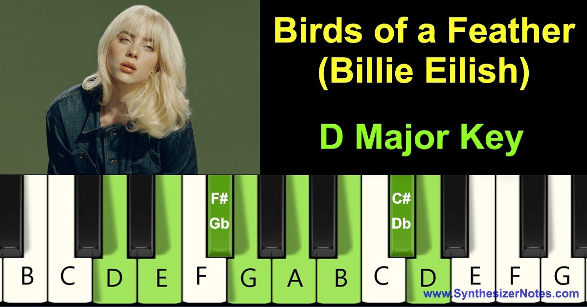 Birds of a Feather Piano Notes Chords (Billie Eilish)